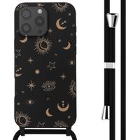 imoshion Coque design en silicone avec cordon Apple iPhone 16 Pro Max - Sky Black