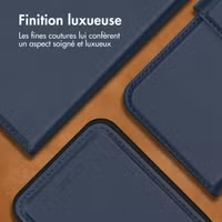 Accezz Étui de téléphone portefeuille en cuir de qualité supérieure 2 en 1 Apple iPhone 13 Mini - Bleu foncé