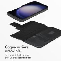Accezz Étui de télephone portefeuille en cuir 2-en-1 avec MagSafe Samsung Galaxy S23 - Onyx Black