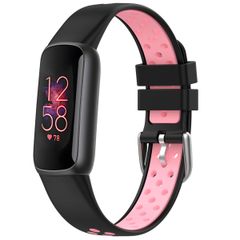 imoshion Bracelet sportif en silicone Fitbit Luxe - Noir/Rose