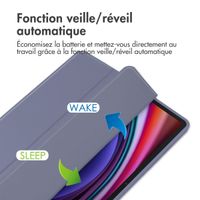 imoshion Coque tablette rigide Trifold Samsung Galaxy Tab S10 Plus / Tab S9 Plus / Tab S9 Plus FE 12.4 pouces - Violet