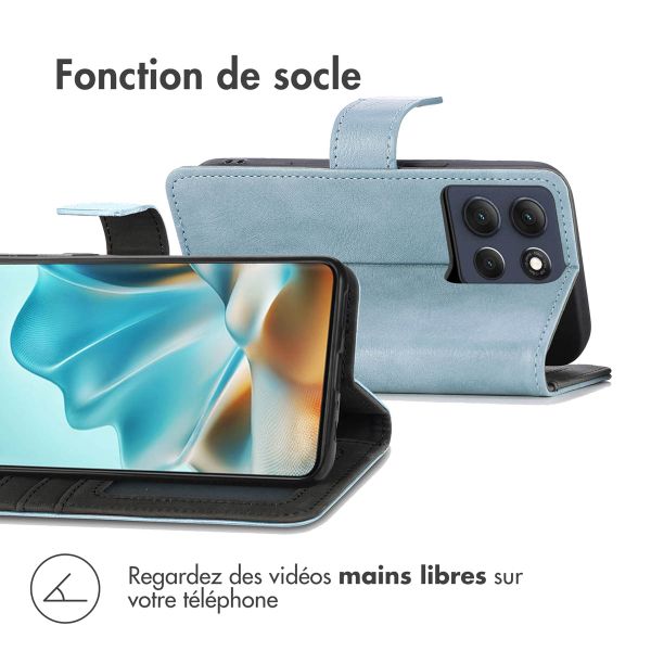 imoshion Étui de télephone portefeuille Motorola Moto G86 - Bleu clair