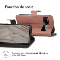 imoshion Étui de télephone portefeuille de luxe Google Pixel 7a - Marron