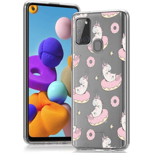 imoshion Coque Design Samsung Galaxy A21s - Unicorn - Rose