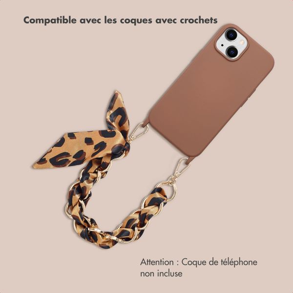 Selencia Bracelet de luxe avec écharpe - Marron