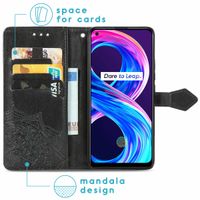 imoshion Etui de téléphone portefeuille Mandala Realme 8 (Pro) - Noir