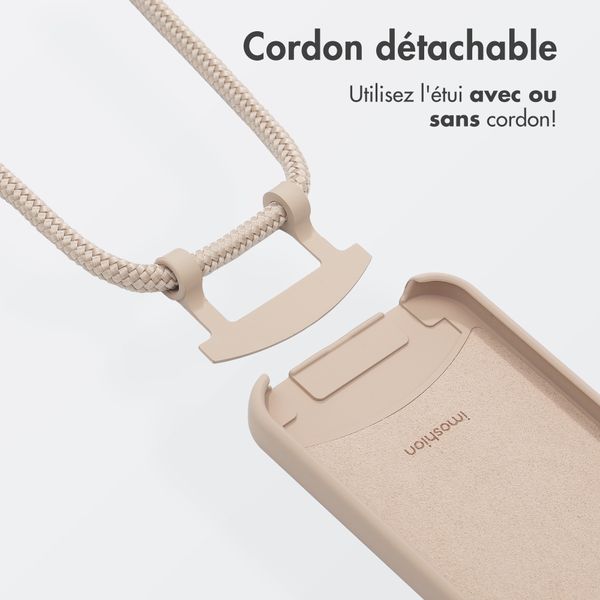 imoshion Coque arrière Color avec cordon amovible et MagSafe Apple iPhone 13 - Nude