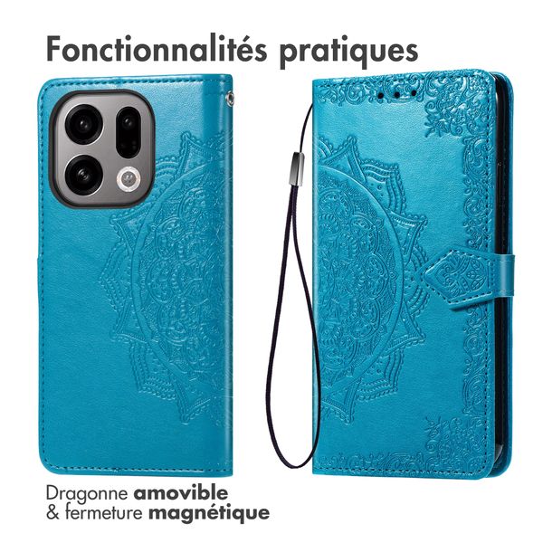 imoshion Etui de télephone Mandala Oppo Find X9 - Turquoise