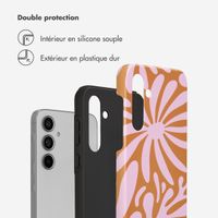 Selencia Coque arrière Vivid Samsung Galaxy A55 - Modern Bloom Pink