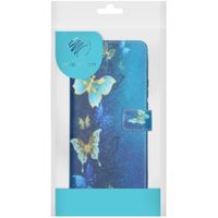 imoshion Design Softcase Bookcase iPhone 15 - Blue Butterfly