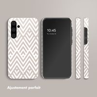 Selencia Coque arrière Vivid Samsung Galaxy A55 - Beige Zigzag