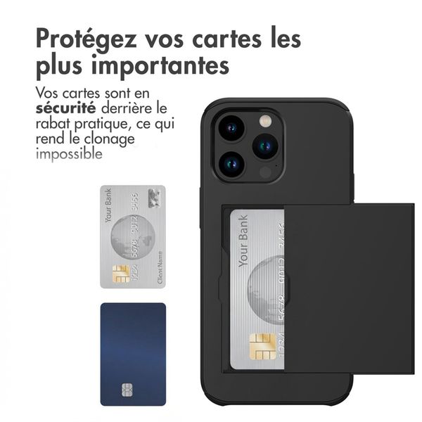 imoshion Coque arrière avec porte-cartes Apple iPhone 15 Pro Max - Noir