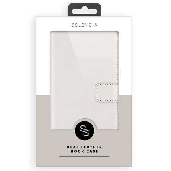 Selencia Étui de téléphone portefeuille en cuir véritable iPhone 12 (Pro)