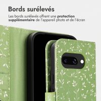 imoshion Étui de télephone portefeuille Design Google Pixel 9A - Green Flowers