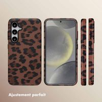 Selencia Coque Sabi imprimé panthère avec MagSafe Samsung Galaxy S24 - Mocha Brown