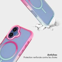 Selencia Coque arrière MagSafe Gradient Apple iPhone 17 - Rose / Bleu