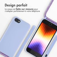 imoshion Coque en silicone avec cordon Apple iPhone SE (2022 / 2020) / 8 / 7 - Violet