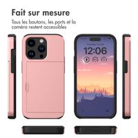 imoshion Coque arrière avec porte-cartes Apple iPhone 15 Pro - Rose Doré