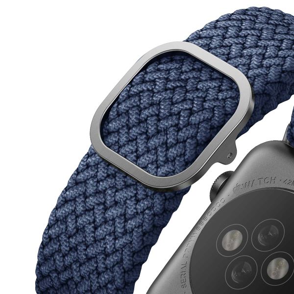 Uniq Bracelet tressé Aspen Apple Watch Series 1 á 10 / SE / Ultra (2) (44/45/46/49 mm) - Bleu Oxford