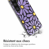 imoshion Coque design pour Samsung Galaxy S25 - Tropical Violet Flowers Connect