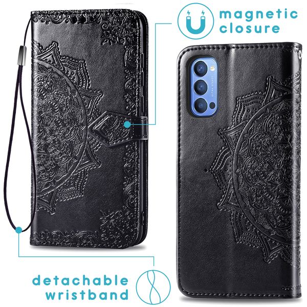 imoshion Etui de télephone Mandala Oppo Reno4 Z 5G - Noir