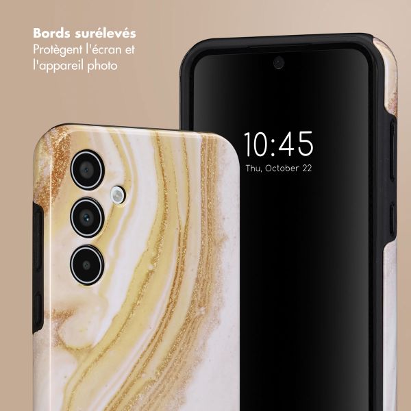 Selencia Coque arrière Vivid Samsung Galaxy A35 - Chic Marble Gold