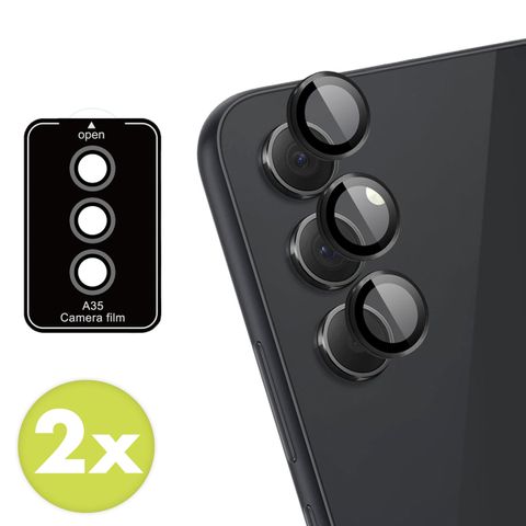 imoshion Lot de 2 protections d'objectif de caméra Samsung Galaxy A35 - Noir