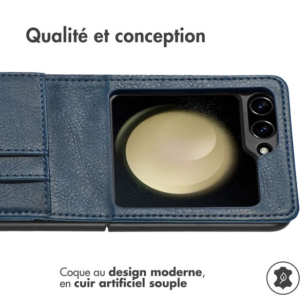 imoshion Étui de télephone portefeuille Luxe Samsung Galaxy Z Flip 6 - Bleu foncé