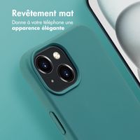 imoshion Coque arrière Color avec cordon amovible et MagSafe Apple iPhone 15 - Vert foncé