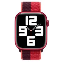 Apple Bracelet Sport Loop Apple Watch Series 1 t/m 11 / SE / Ultra (44/45/46/49 mm) - Black / Red