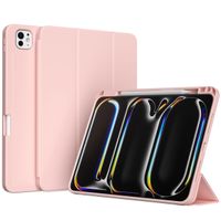 Accezz Étui de téléphone portefeuille Smart Silicone iPad Pro 13 (2024) M4 - Rose