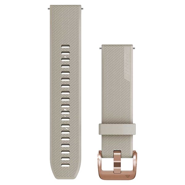 Garmin Bracelet silicone  - Connexion Garmin 20 mm - Light Sand / Rose Gold