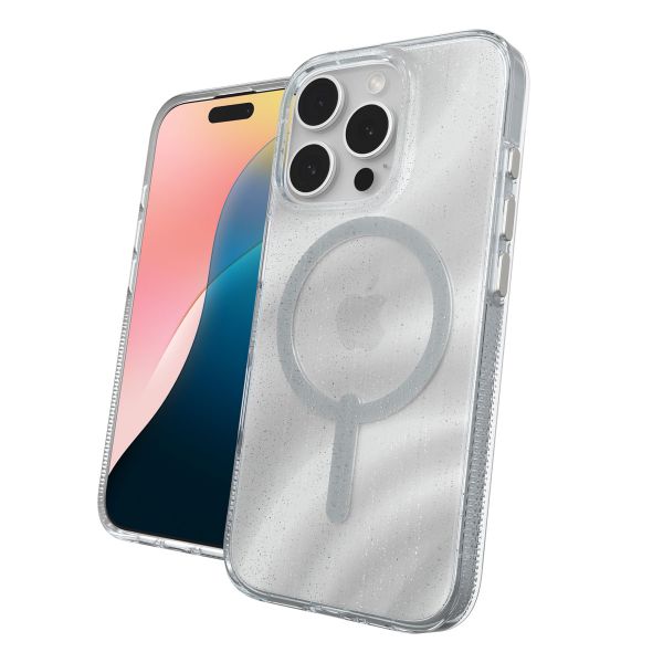 ZAGG Coque Milan Snap avec MagSafe iPhone 16 Pro - Swirl Glitter