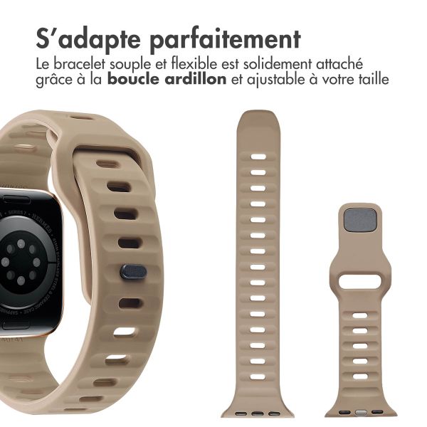 imoshion Bracelet en silicone Active Sport Apple Watch Series 1-10 / SE / Ultra (2) (44/45/46/49 mm) - Brun