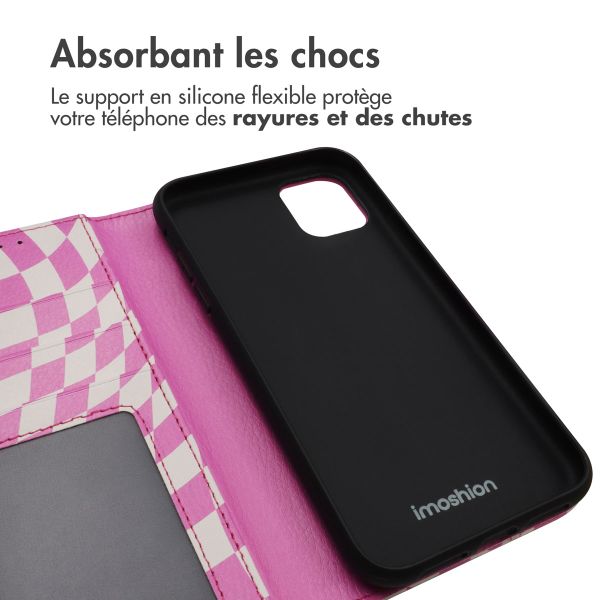 imoshion Étui de télephone portefeuille Design Apple iPhone 11 - Retro Pink