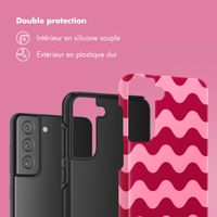 Selencia Coque arrière Vivid Samsung Galaxy S21 FE - Wave Vibes Lipstick