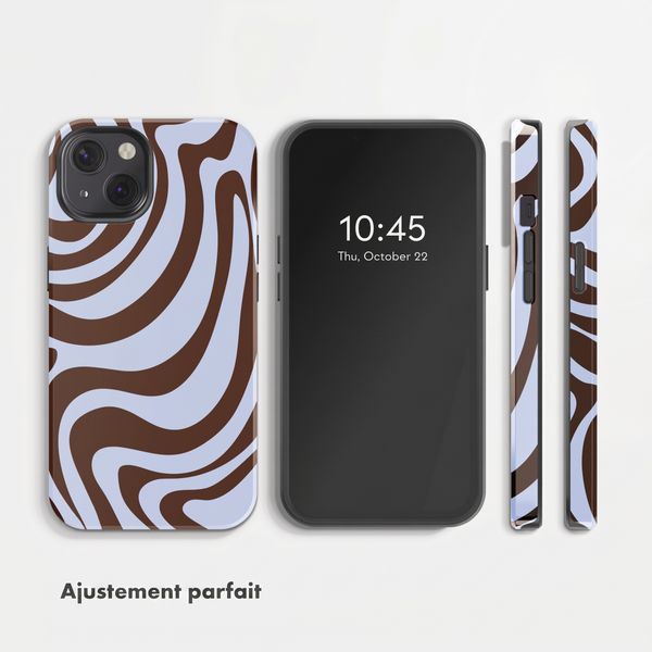 Selencia Coque arrière Vivid avec MagSafe Apple iPhone 13 - Dream Swirl Chocolate