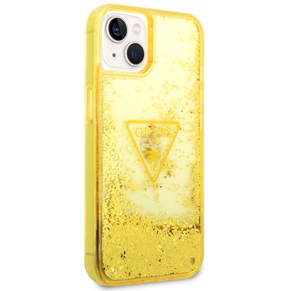 Guess Coque Liquid Glitter iPhone 14 - Jaune