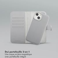 Selencia Étui portefeuille amovible Olyn avec MagSafe Apple iPhone 15 - Gris