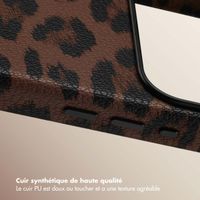 Selencia Coque Sabi imprimé panthère avec MagSafe Apple iPhone 17 Pro - Mocha Brown