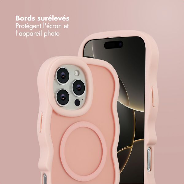 Selencia Coque arrière Wavy avec MagSafe Apple iPhone 16 Pro Max - Soft Pink