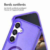imoshion Coque Pailletée avec MagSafe Samsung Galaxy S25 - Paillettes Violet