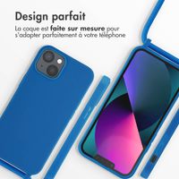 imoshion Coque en silicone avec cordon Apple iPhone 13 - Bleu