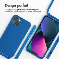 imoshion ﻿Coque en silicone avec cordon iPhone 13 - Bleu