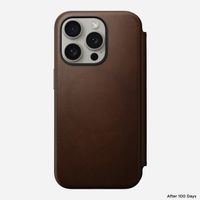 Nomad Étui de télephone portefeuille Modern Leather Folio Apple iPhone 15 Pro - Marron