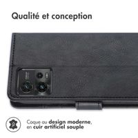 imoshion Etui de téléphone portefeuille Luxe Motorola Moto G72 - Noir