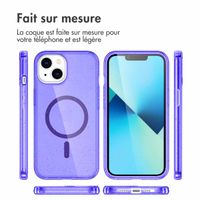 imoshion Coque Pailletée avec MagSafe Apple iPhone 14 - Paillettes Violet