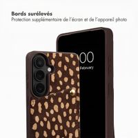Selencia Nova coque arrière en cuir véritable avec porte-cartes Samsung Galaxy S26 - Fawn Chic