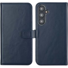 Selencia Étui portefeuille en cuir véritable Samsung Galaxy S24 FE - Bleu