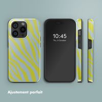 Selencia Coque arrière Vivid Tough avec MagSafe iPhone 15 Pro - Zebra Winter Sky Titanium Yellow